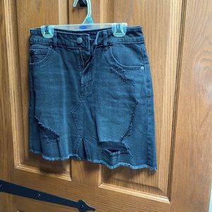 Black Denim Skirt